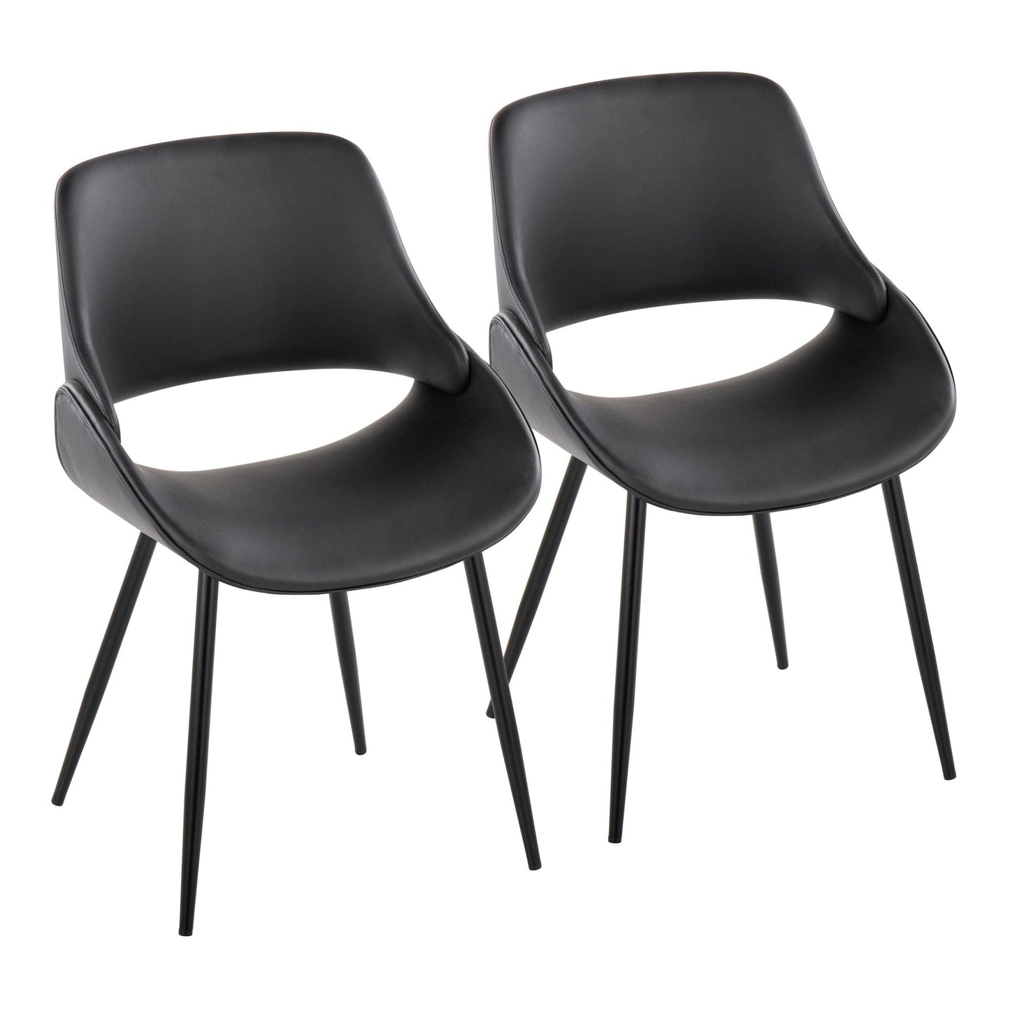 Fabrico Chair - Set of 2 Black By LumiSource | Dining Chairs | Modishstore - 7