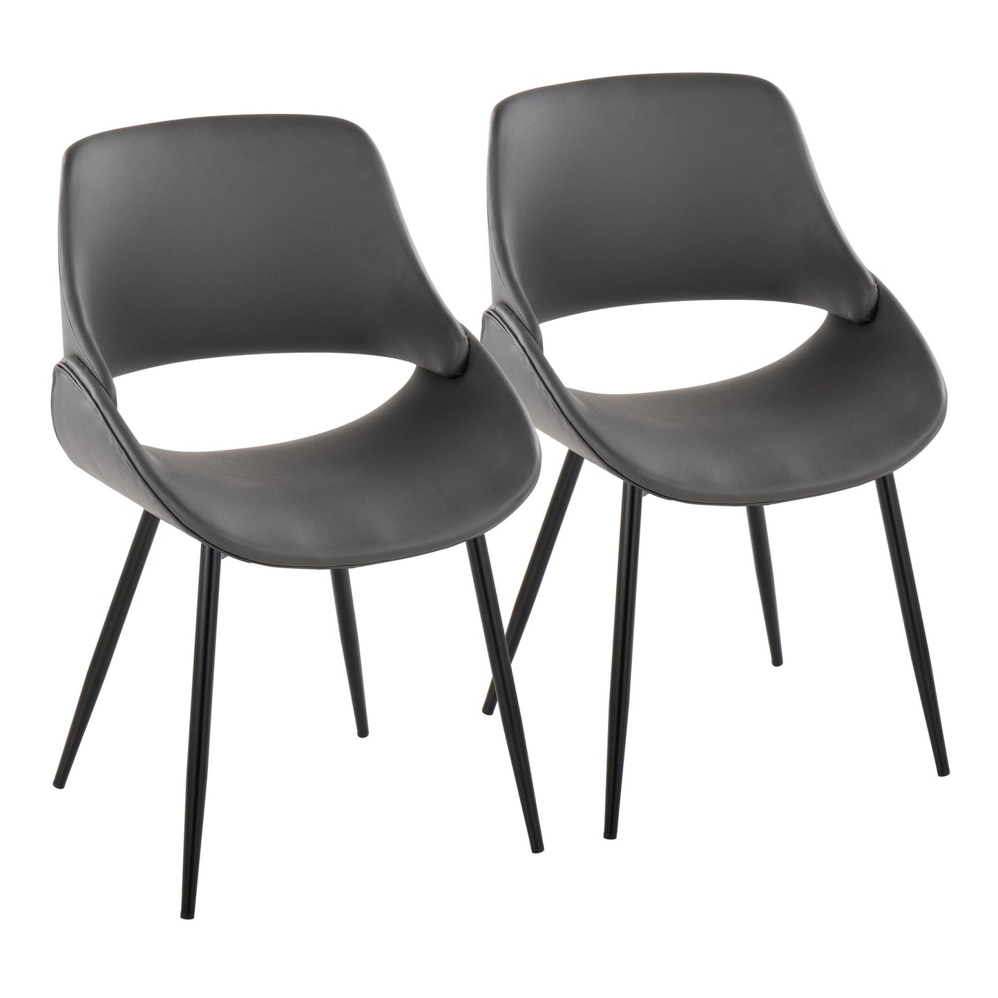Fabrico Chair - Set of 2 Black By LumiSource | Dining Chairs | Modishstore - 20