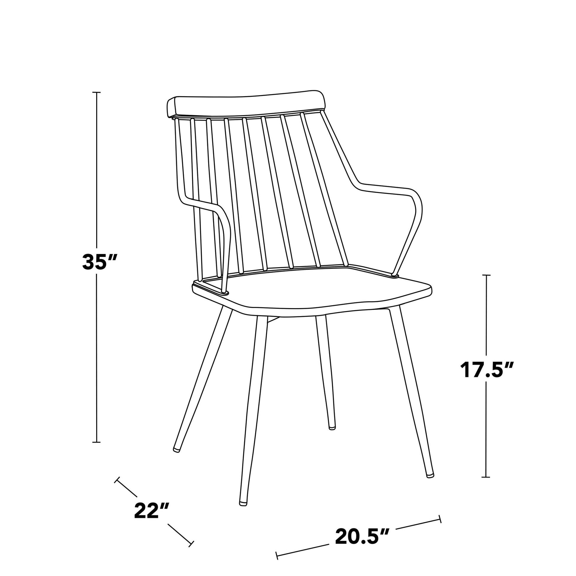 Preston Chair - Set of 2 By LumiSource - CH-PRESTON-HLC2 ANCUWW2 | Dining Chairs | Modishstore - 8