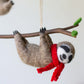 Felt Sloth Christmas Ornaments (Min 2) Set Of 3 By Kalalou | Ornaments | Modishstore - 3