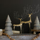 Antique Gold Metal Christmas Deer Set Of 2 By Kalalou | Animals & Pets | Modishstore