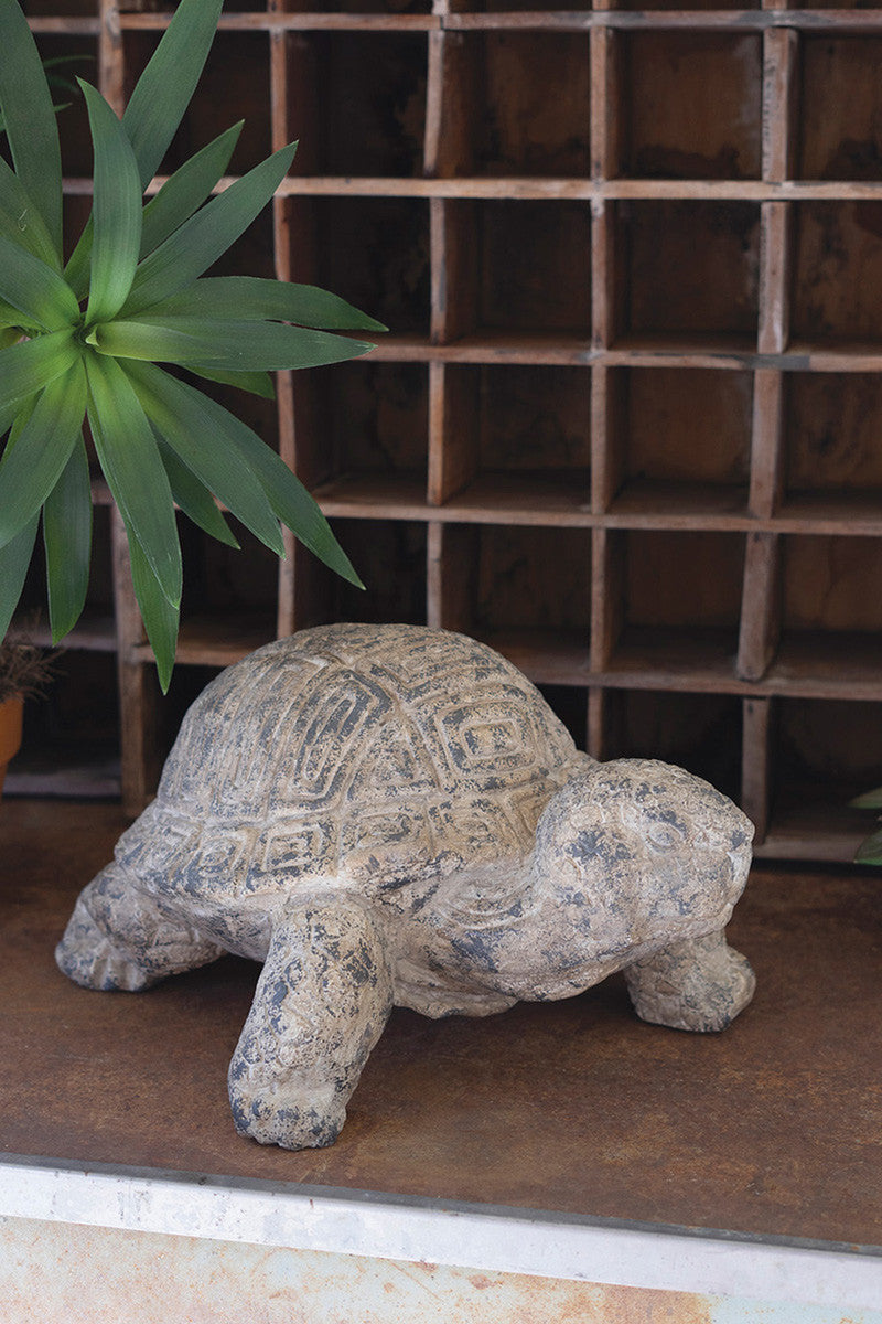 Faux Concrete - Turtle By Kalalou | Garden Sculptures & Statues | Modishstore - 3