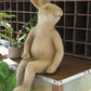 Faux Concrete Rabbit Shelf Sitter By Kalalou | Garden Sculptures & Statues | Modishstore - 3