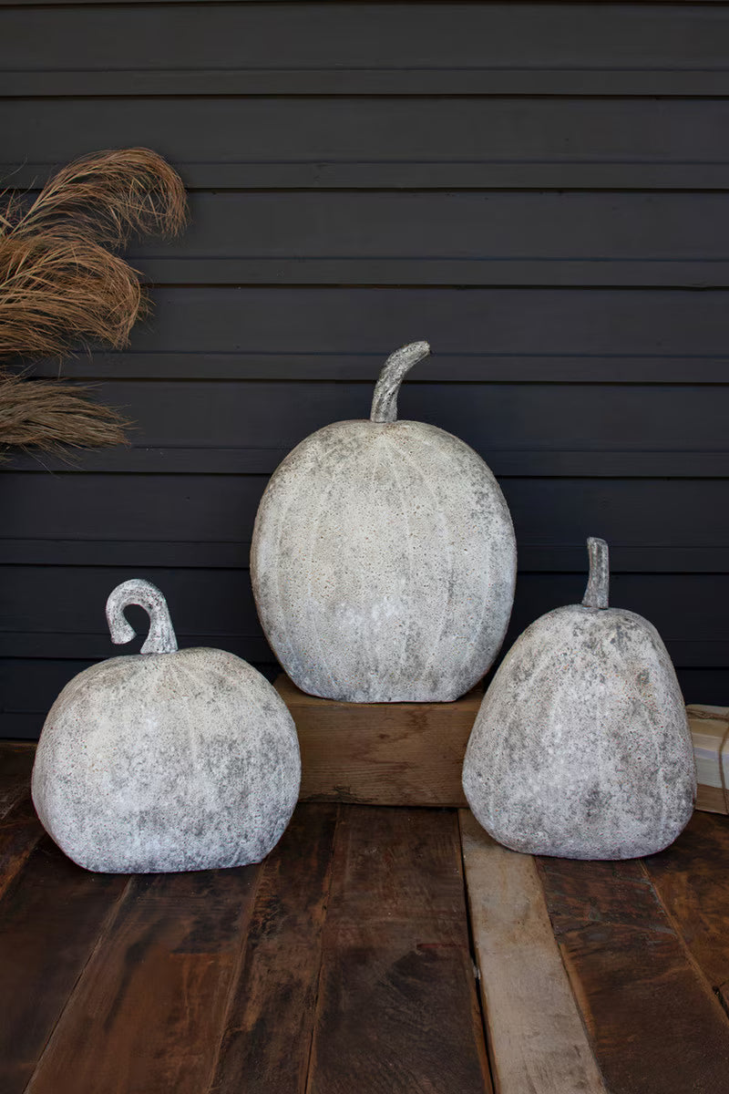 Set Of Three Rustic Metal Pumpkins By Kalalou