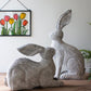 Set Of Two Rustic Metal Rabbits By Kalalou