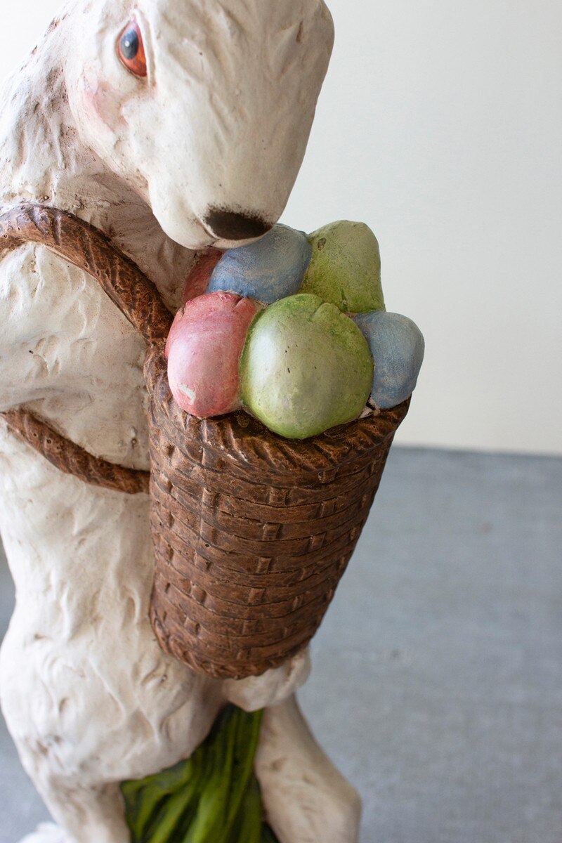Resin Easter Bunny - Basket With Eggs By Kalalou