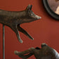 Set Of Two Metal Fox And Rabbit On Stands By Kalalou