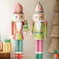 Set Of Two Life Size Painted Metal Nutcrackers By Kalalou