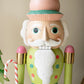 Set Of Two Life Size Painted Metal Nutcrackers By Kalalou