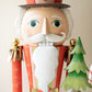 Set Of Two Life Size Painted Metal Nutcrackers By Kalalou