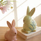 Set Of Two Colorful Faux Concrete Bunnies By Kalalou