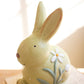 Set Of Two Colorful Faux Concrete Bunnies By Kalalou