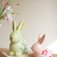 Set Of Two Colorful Faux Concrete Bunnies By Kalalou