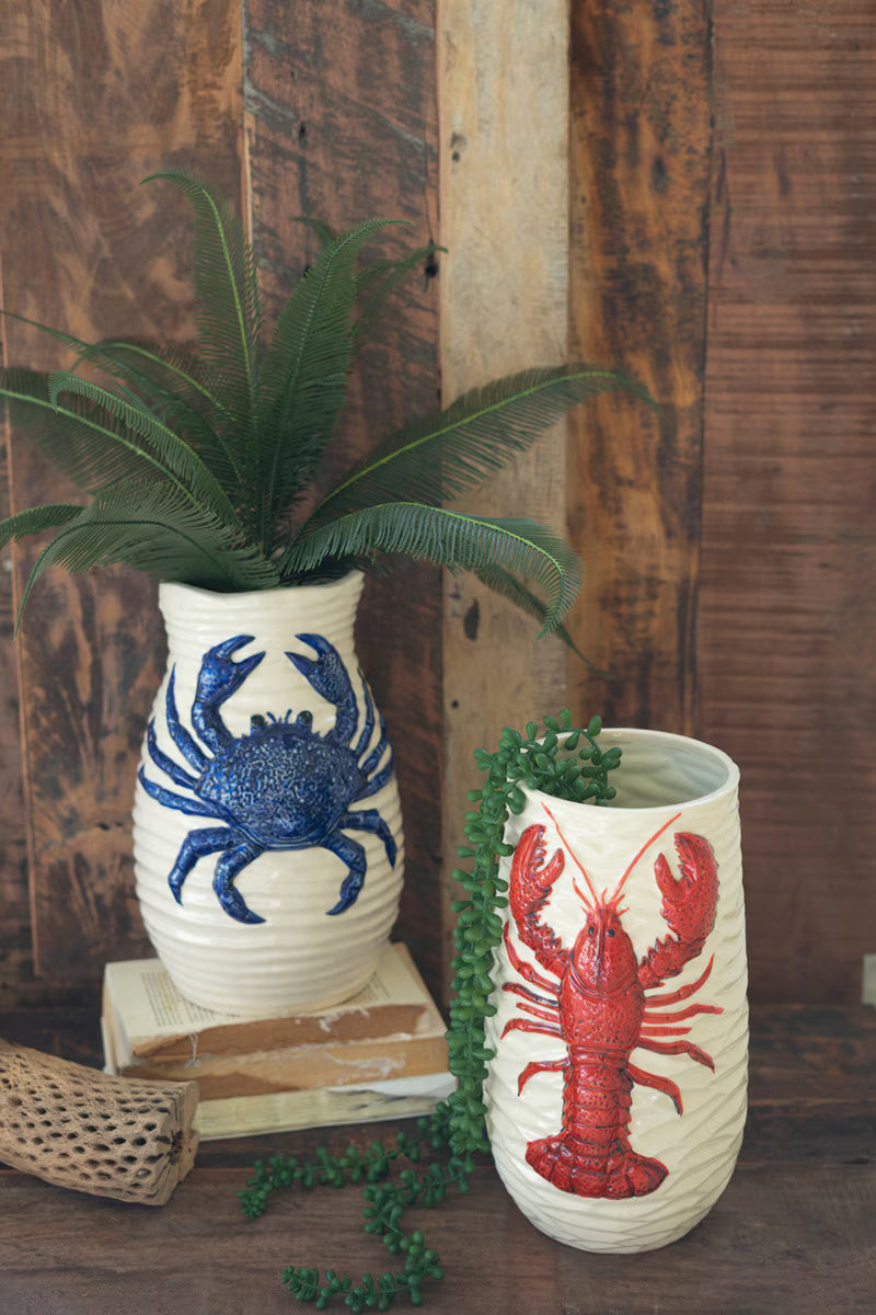 Ceramic Crab Vase By Kalalou