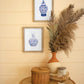 Set Of Two Framed Blue Vase Prints Under Glass By Kalalou | Wall Painting | Modishstore - 4