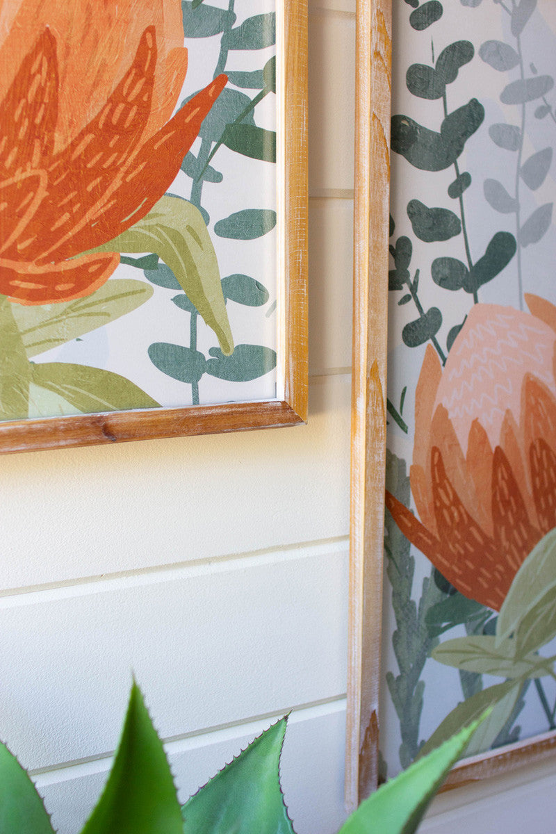 Framed Prints Under Glass - Protea Set Of 2 By Kalalou | Wall Painting | Modishstore - 2