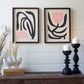 Set Of Two Framed Pink And Black Textured Flower Prints By Kalalou | Wall Painting | Modishstore - 3