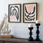 Set Of Two Framed Pink And Black Textured Flower Prints By Kalalou | Wall Painting | Modishstore