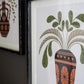 Set Of Two Framed Vases With Foliage Prints Under Glass By Kalalou | Wall Painting | Modishstore - 3