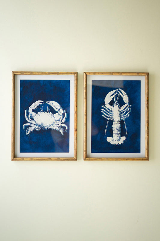 Set Of Two Crustation Prints Under Glass By Kalalou | Wall Painting | Modishstore