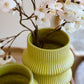Chartreuse Ceramic Vases - One Each Design Set Of 3 By Kalalou | Vases | Modishstore - 4