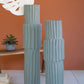 Tall Ribbed Green Ceramic Vase - 29"T By Kalalou | Vases | Modishstore - 2