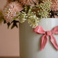 Ceramic Flower Pot With Pink Bow (Min 2) By Kalalou