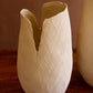 Tall White Textured Flower Vase - Small By Kalalou
