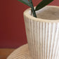 Tall Stone Composite Fluted Bulb Vase By Kalalou