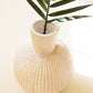 Tall Stone Composite Fluted Bulb Vase By Kalalou