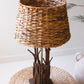 Driftwood Table Lamp With Woven Seagrass Shade By Kalalou