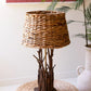 Driftwood Table Lamp With Woven Seagrass Shade By Kalalou