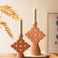 Set Of Two Terracotta Taper Candle Holders (Min 3 Sets) By Kalalou