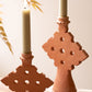 Set Of Two Terracotta Taper Candle Holders (Min 3 Sets) By Kalalou