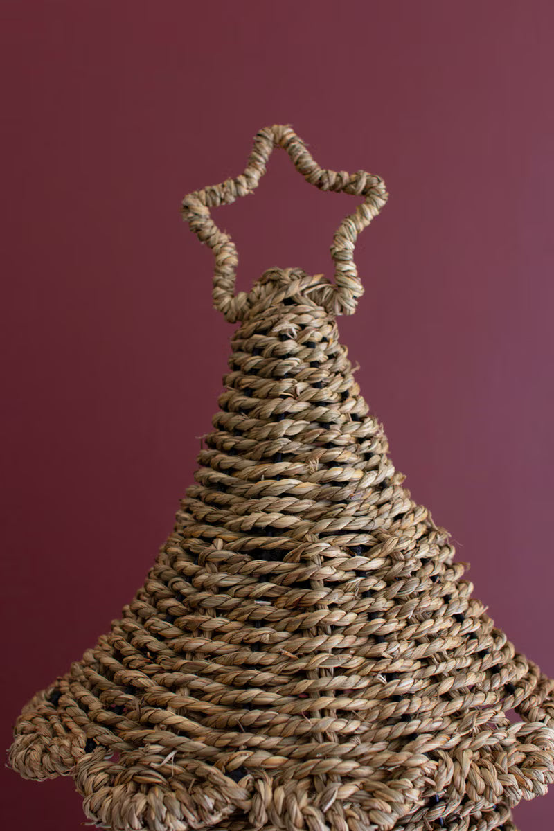 Set Of Two Woven Vine Christmas Trees By Kalalou