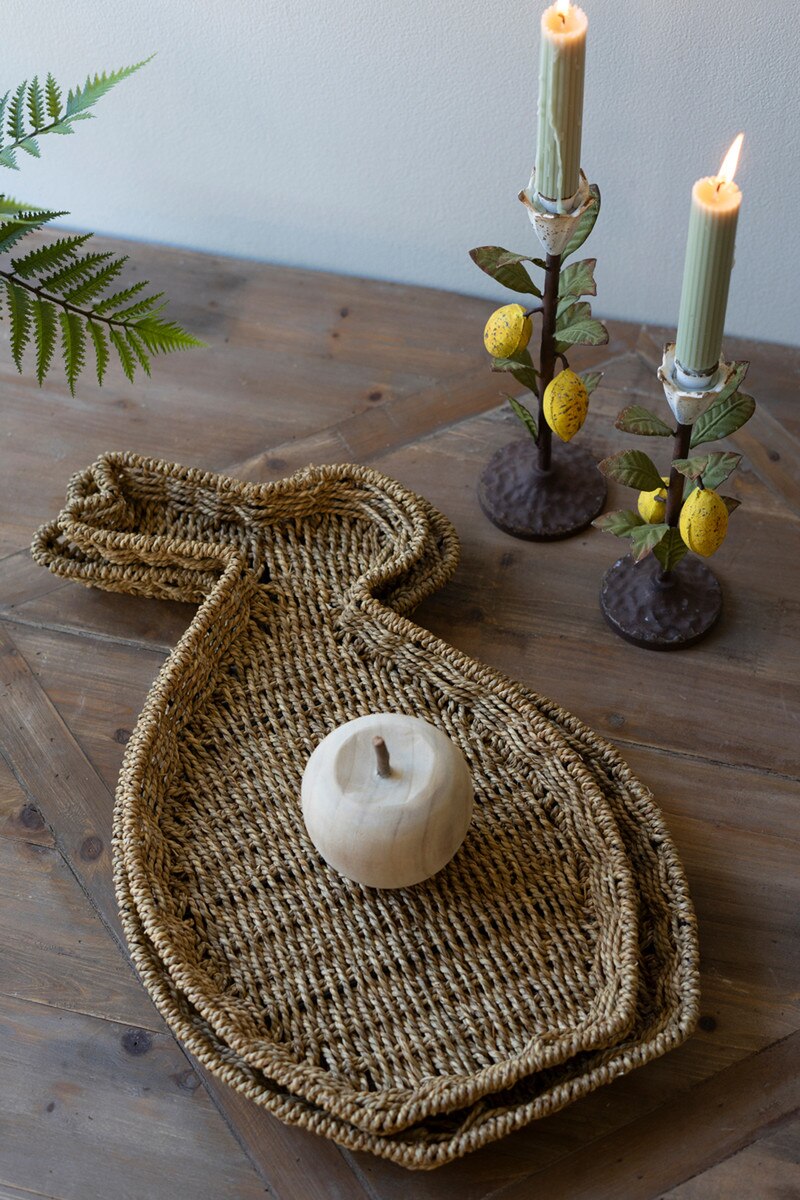 Kalalou Woven Vine Rabbit Tray - Thumbnail 2