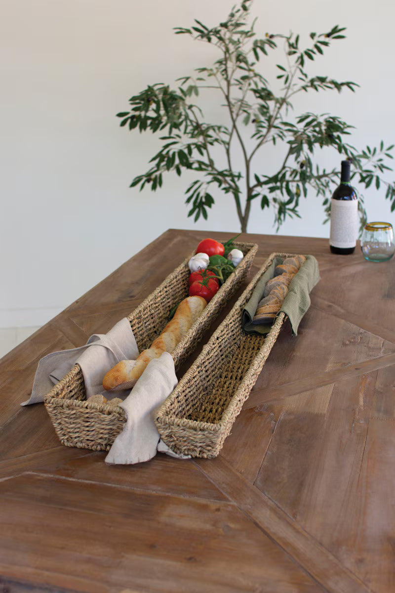 Set Of Two Woven Seagrass Bread Baskets (Min 2) By Kalalou