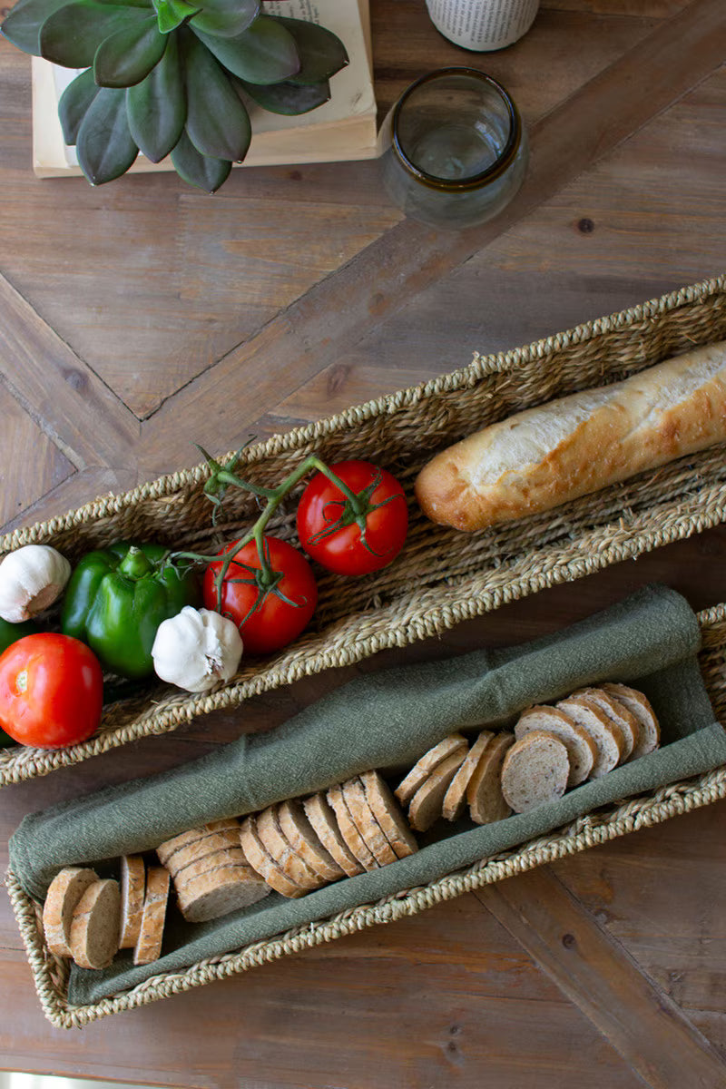 Set Of Two Woven Seagrass Bread Baskets (Min 2) By Kalalou