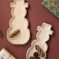 Set Of Two Carved Wood Snowmen Trays (Min 2) By Kalalou