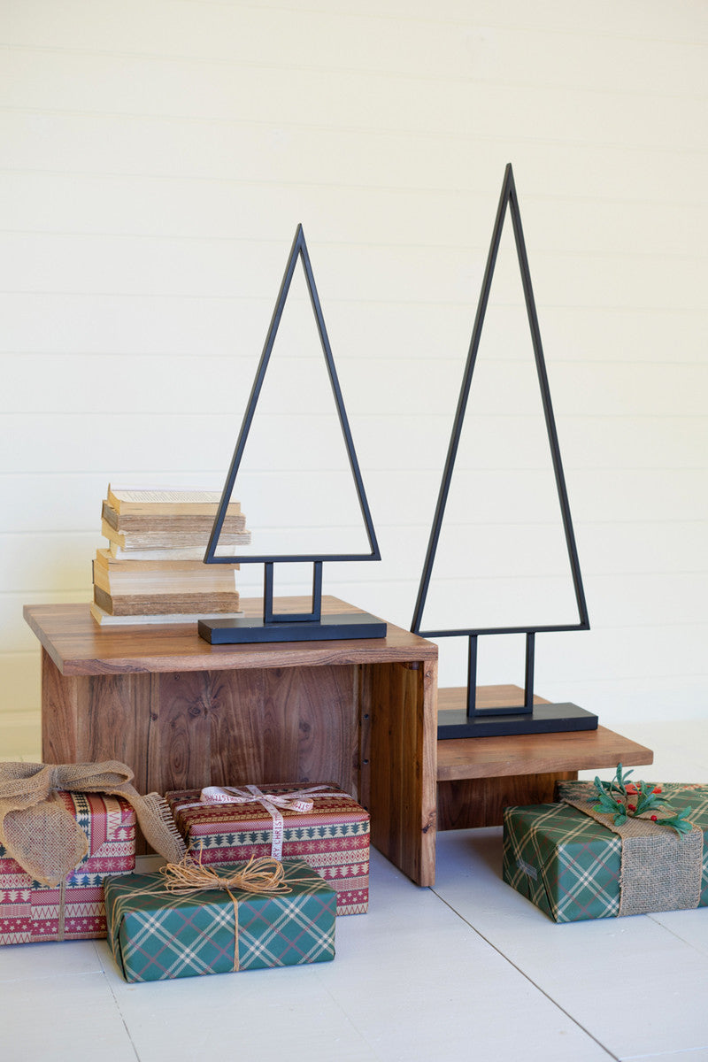 Iron Christmas Tree Topiaries Set Of 2 By Kalalou | Christmas Trees | Modishstore - 4