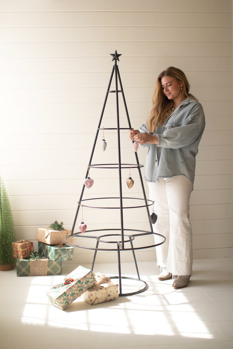 Large Metal Christmas Tree By Kalalou | Christmas Trees | Modishstore - 2