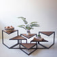 Metal And Wood Triangle Risers By Kalalou | Side Tables | Modishstore