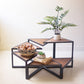 Metal And Wood Triangle Risers By Kalalou | Side Tables | Modishstore - 7