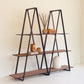 Double Angle Iron And Wood Three Tiered Shelving Unit By Kalalou | Shelves & Shelving Units | Modishstore