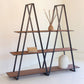 Double Angle Iron And Wood Three Tiered Shelving Unit By Kalalou | Shelves & Shelving Units | Modishstore - 2