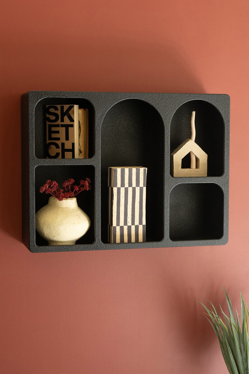 Wooden Wall Cubbie - Black By Kalalou | Cabinets | Modishstore - 1