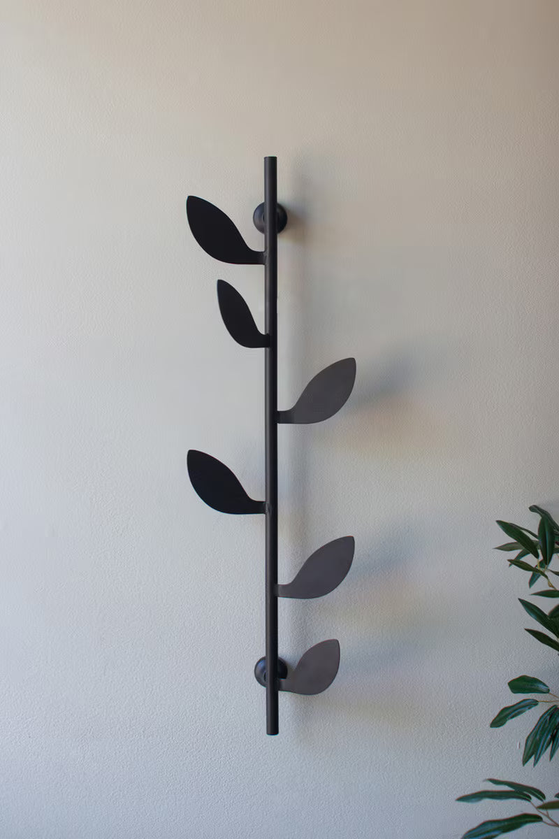 Iron Wall Coat Rack - Leaves