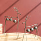 Set Of Two Wire Reindeer With Bells By Kalalou