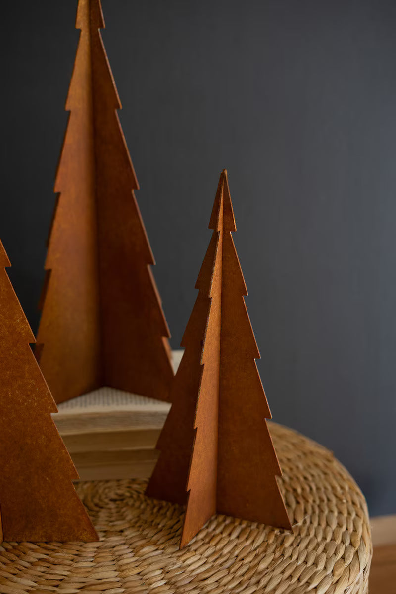Set Of Three Rustic Christmas Trees (Min 2) By Kalalou