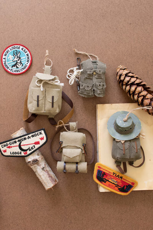 Set Of Four Backpack Christmas Ornaments (Min 2) By Kalalou